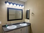 master bathroom with double sinks